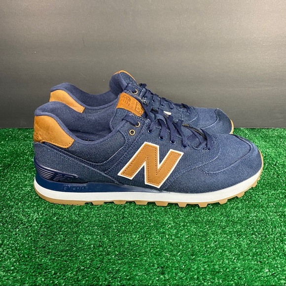 new balance 574 denim blue